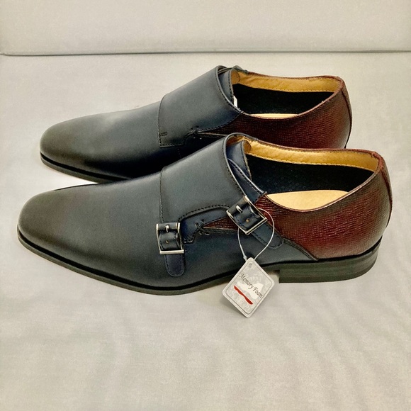 New Mens Double Monk Strap Slip on Loafer - Picture 3 of 5